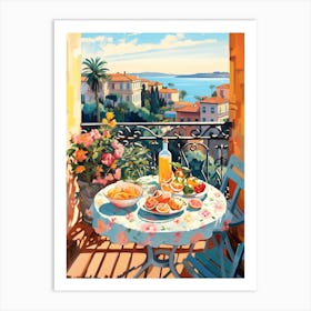 Breakfast On The Balcony Art Print