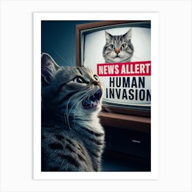 News Alert Human Invasion Art Print