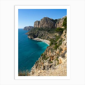 Cliffs and bay on the Mediterranean Coast Art Print