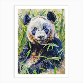 Panda Pastel Watercolour 4 Poster