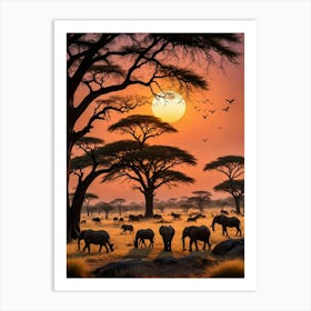 Savannah Wild Safari Art Print