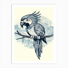 Salsa Parrot On A Branch Art Print