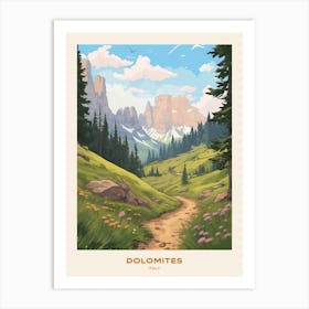 Dolomites Alta Via Italy 1 Hike Poster Art Print
