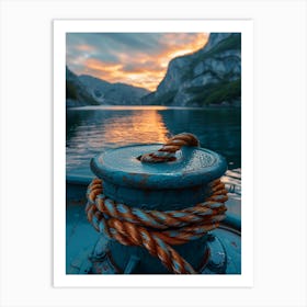 Sunset On A Boat 1 Art Print