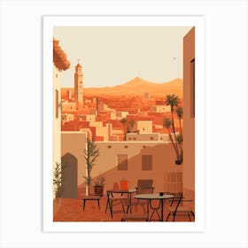 Morocco 3 Travel Illustration Art Print
