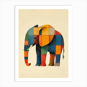 Colorful Elephant Art Print