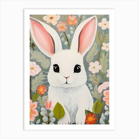 Bunny In Flowers Art Print