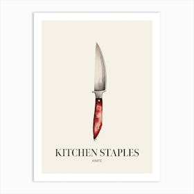 Kitchen Staples Knife Art Print