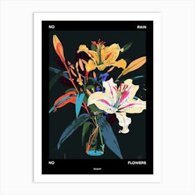 No Rain No Flowers Poster Bouquet 7 Art Print