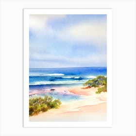 Blacksmiths Beach 2, Australia Watercolour Art Print