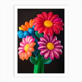 Bright Inflatable Flowers Cineraria 5 Art Print