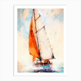 Sailboat In The Ocean 5 sport Art Print