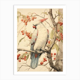 Storybook Animal Watercolour Cockatoo 1 Art Print