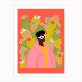 Blooming Cactus Art Print