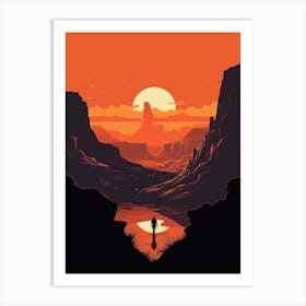 Sunset In The Desert 10 Art Print