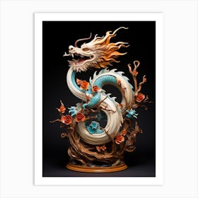 Chinese Dragon Elements 3d 2 Art Print