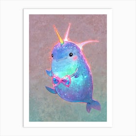 A Narwhal With A Bow Tie The Dashing Art Print