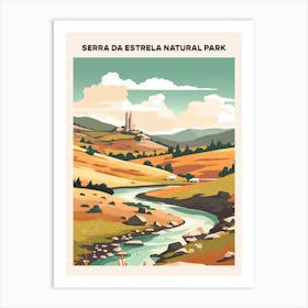 Serra Da Estrela Natural Park Midcentury Travel Poster Art Print