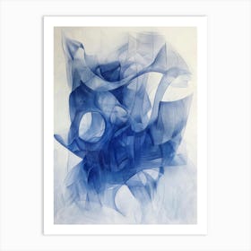 Abstract Blue Painting 12 Art Print