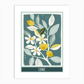 Lime Tree Flat Illustration 1 Poster Art Print