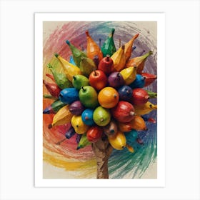 Colorful Fruit Tree Art Print