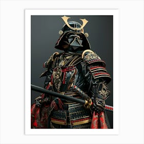 Darth Vader As A Vintagepunk Samurai 26 Art Print