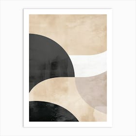 Tides Of Beige Minimalist Style Art Print