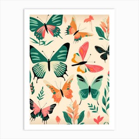 Butterflies In The Garden Art Print