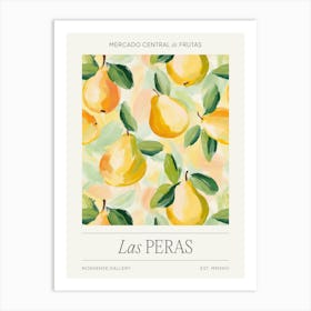 Pear Fruit Market, Vintage Impressionist Pears Art Print