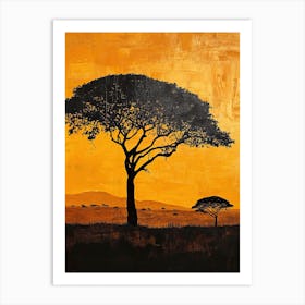 Savannah Sunset, Boho Art Print