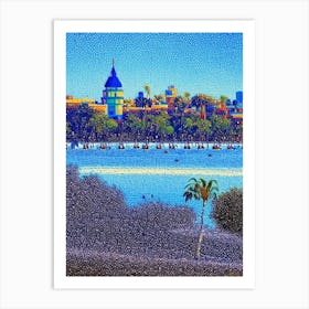 Clearwater, City Us  Pointillism Art Print