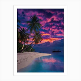 Sunset On The Beach 7 Art Print