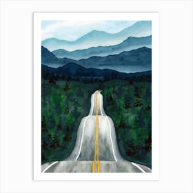 Blue Ridge Mountain Road Trip Landscape Art Print