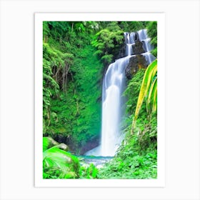 Nauyaca Waterfalls, Costa Rica Nat Viga Style Art Print