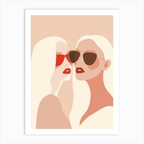 Two Women In Sunglasses 5 Art Print