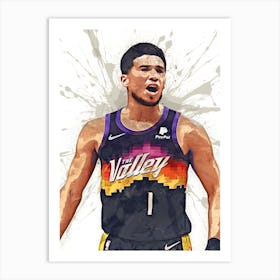 Devin Booker Phoenix Suns 1 Art Print