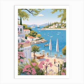 Bodrum Turkey 3 Illustration Art Print