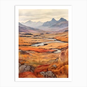 Autumn National Park Painting Jasper National Park Alberta Canada 1 Art Print