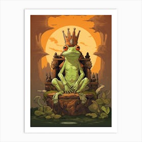 Flying Frog Crown Storybook 3 Art Print