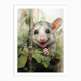 Adorable Chubby Playful Possum 1 Art Print