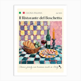 Il Ristorante Del Boschetto Trattoria Italian Poster Food Kitchen Art Print