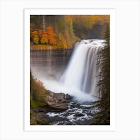Albion Falls, Canada Realistic Photograph (2) Art Print