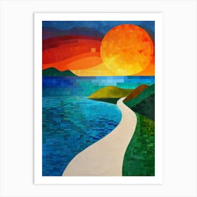 Sunset Road 3 Art Print