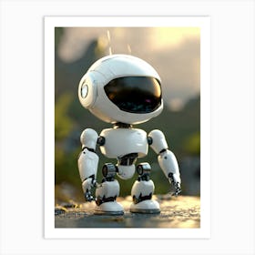 White Robot Art Print