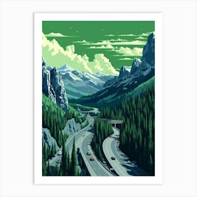 Snoqualmie Pass Retro Pop Art 20 Art Print