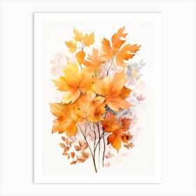 Cute Autumn Fall Scene 34 Art Print