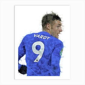 Jamie Vardy Watercolor Art Print