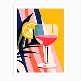 Glass Of Wine 8, Inspired by Matisse Art Print