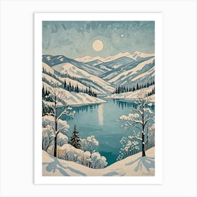 Winter Lake no1 Art Print