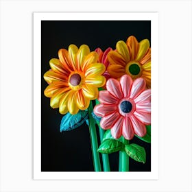Bright Inflatable Flowers Sunflower 1 Art Print